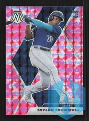 2021 Panini Mosaic Pink Camo Prizm #282 Taylor Trammell RC Seattle Mariners